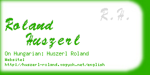 roland huszerl business card